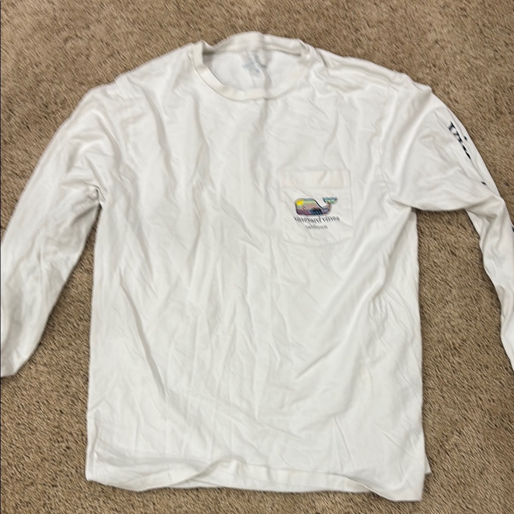 Vineyard Vines White Long Sleeve Tee